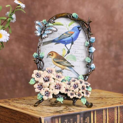 European-style retro rural photo studio gift enamel painted photo frame creative home decoration picture frames wall