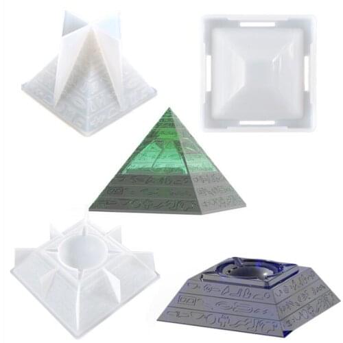 Transparent Silicone Mould Dried Flower Resin Decorative Craft DIY Pyramid ashtray Mold Epoxy Resin Molds For Jewelry