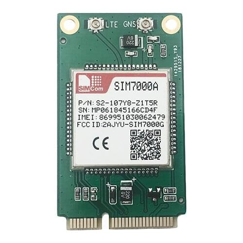 SIMCOM SIM7000A Minipcie 100% New&Original NB-IoT Module LTE CAT-M1(eMTC) GNSS (GPS,GLONASS ) B2/B4/B12/B13 in the stock