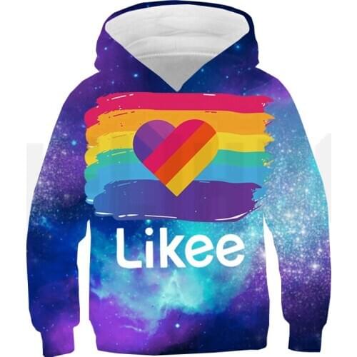 Women Aesthetic Cloth Likee Video App Hoodies 3D Print Likee Sweatshirt Kids Adult Russia Type Pullover Men Teenagers Streetwear