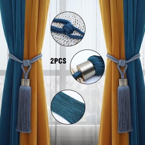1Pair Retro Tassel Curtain Tieback Home Living Room Decorative Hanging Curtain Binding Strap