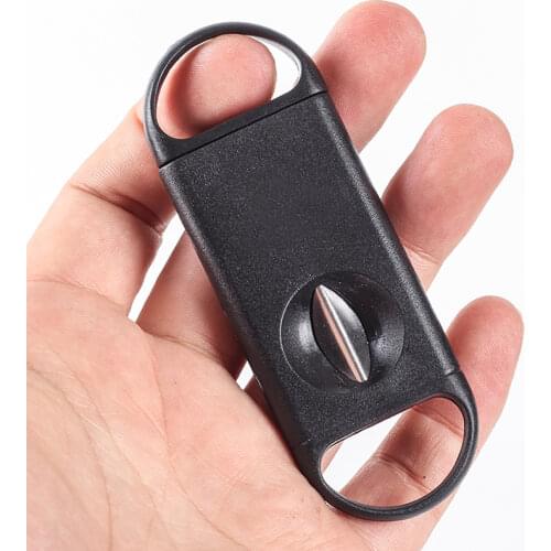 New 1pcs Cohiba Cigar V-Cut Cigar Cutter Stainless Steel Black Cigar Clipper cigar accessories