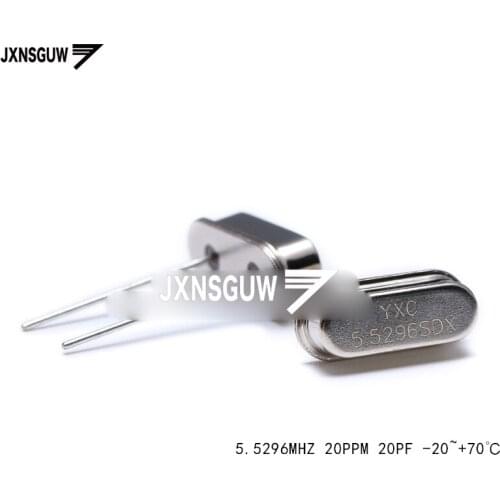 10PCS straight Insert passive crystal oscillator/HC-49US 5.5296MHZ 20PPM 20PF X49SD55296MSD2SC