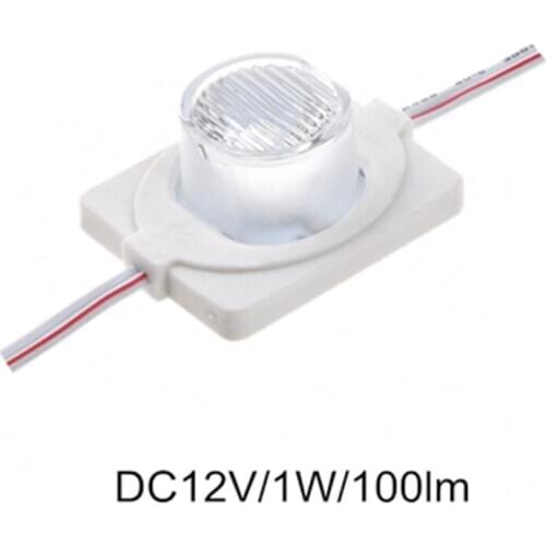 100pcs/lot 1W high power led module side lighting 5050 led lamps 1 led module injection lens super brightness
