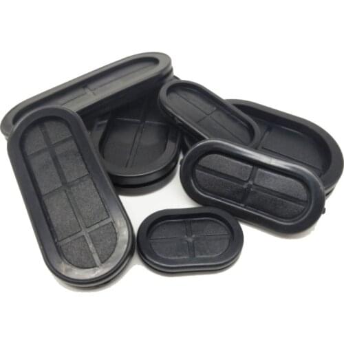 2-10Pcs Black Oval Double Sided Protect Rubber Grommets Ring Blanking Hole Wiring Cable Gasket For Protect Wire 13*27~40*110mm