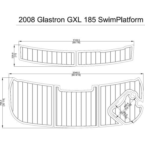 2008 Glastron 185 Swim Platform Pad Boat EVA Teak Decking 1/4" 6mm