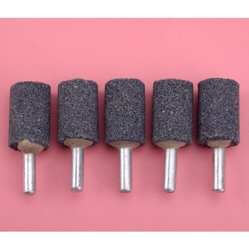 5Pcs/Set 1/4" 6mm Shank Mounted Grinding Stone Abrasive Wheel for Drill Rotary Grinder Cylinder 20mm Polishing DIY