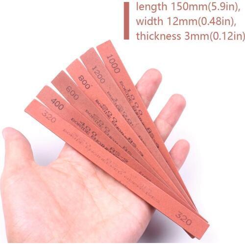 6Pcs Oil Stone 320 400 600 800 1000 1200 Grit White Corundum Knife Sharpener Whetstone Sharpening Stone 150x12x3mm
