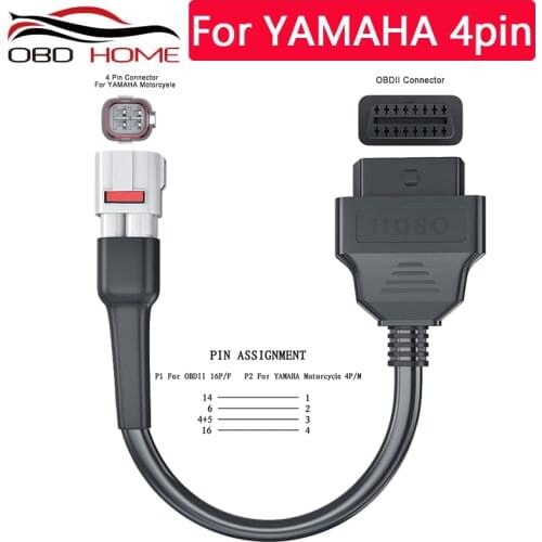 OBD Motorcycle Cable Adapter For Motorcycle Yamaha 4 Pin To OBD2 16 pin Adapter For DUCATI 4Pin For HONDA 4pin For KTM 6pin