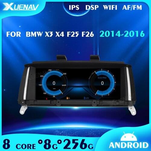 8 256GB Android 11 Car video player For BMW X3 X4 F25 F26 2014 2015 2016 Car radio tape recorder head unit multimedia player