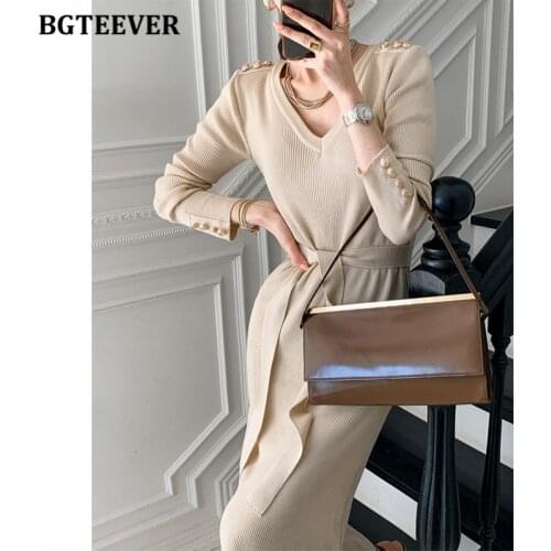 BGTEEVER Fashionable Knitted Dresses