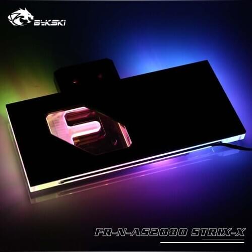Bykski GPU cooler Graphics card Water cooling Block for Asus ROG STRIX RTX 2080 O8G GAMING Full Cover FR-N-AS2080 STRIX-X