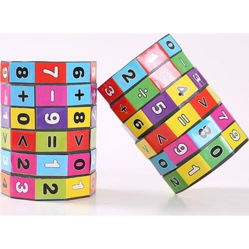Kids Number Magic Cube Cylinder Puzzle Mathematical Operation Magico Cubo Child Early Educational Intelligence Development Toy
