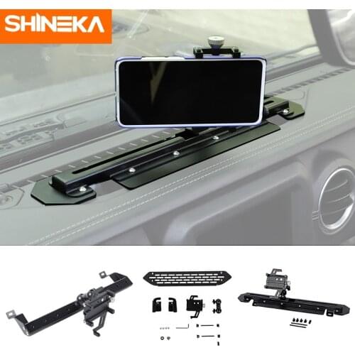 SHINEKA GPS Bracket For Jeep Gladiator JT 2018-2021 Car Mobile Phone Support Holder Accessories For Jeep Wrangler JL 2018-2021