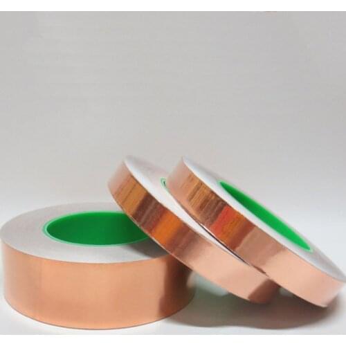 3~100mm *20M Double Sided Conduct Copper Foil Tape EMI Mask Electromagnetic Shielding double side conductive copper foil tape