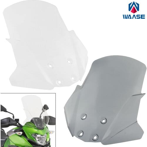 Waase Front Windscreen Windshield Screen Shield Wind Deflector For KAWASAKI Versys-X KLE 300 ABS Versys X300 KLE300 2017-2021