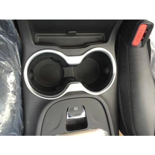 For Jeep Cherokee 2014 2015 ABS Chrome Front Cup Water Bottle Placement Holder Decorative Frame ABS Chromed Plastic Bezel