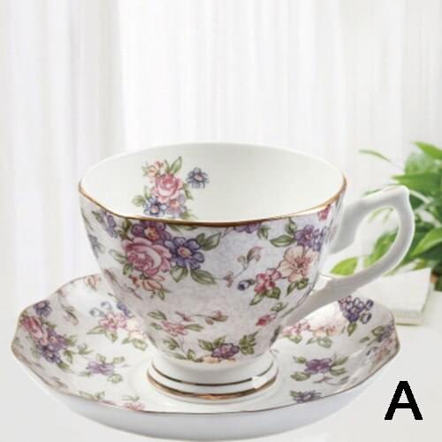 Nordic Style Bone China Coffee Cup Saucer Spoon Set 200ml British Cafe Porcelain Tea Cup Advanced Ceramic Teacup