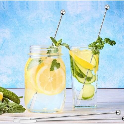 Cocktail Paddle Drink Stirrers Stainless Steel Coffee Stirrers Beverage Swizzle Stick for Bar Party Home Office