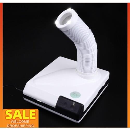 60W LED 2-IN-1 Strong Power Nail Dust Suction Collector Vacuum Cleaner Manicure Device Nail Art Machine Professional Salon Tool