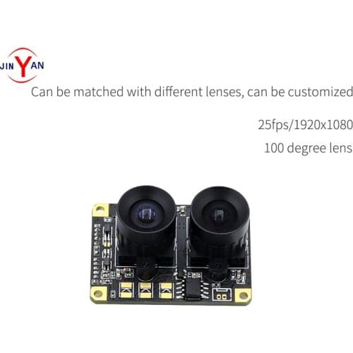 New HD binocular 2MP camera module dual HM2131 lens face recognition infrared night vision live detection
