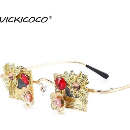 Small Vintage Square Sunglasses Women Luxury Brand Designer Ruby Eyeglasses Steampunk Emerald Punk Sun Glasses Eyewear oculos