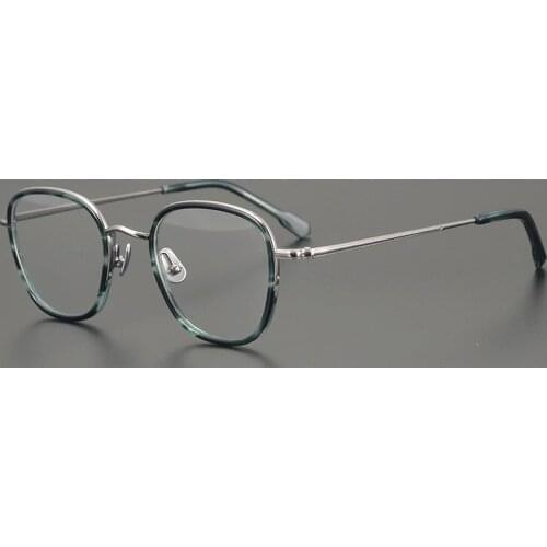 Vintage glasses frame men High quality square Titanium optical eyeglasses Myopia reading women acetate prescription eyewear