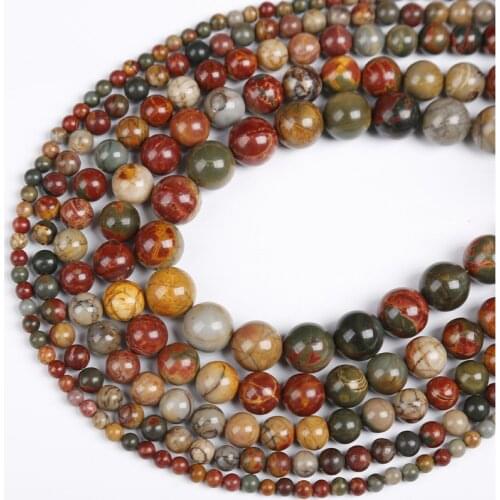 Picasso Jasper Gemstone Loose Beads for DIY Bracelet Jewelry Making Bead (4/6/8/10mm)