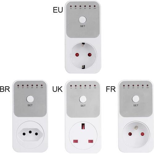EU UK BR FR Plug 240V 50Hz Digital Timer Socket Countdown Intelligent Time Setting Switch Timer Control Socket