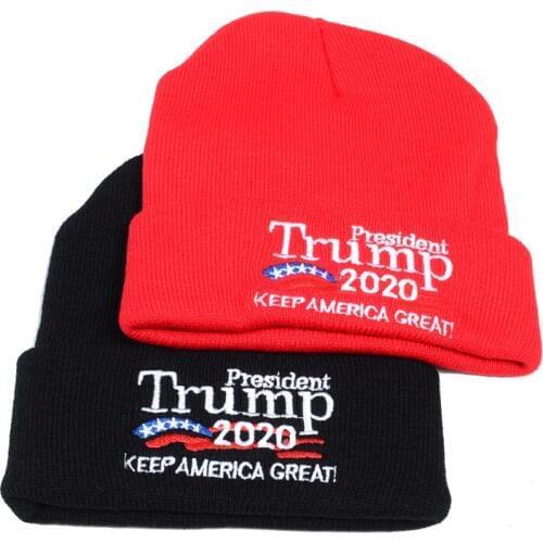 Warm Winter Casual Knitted hats Make America Great Again MAGA Trump 2020 Solid Color Wool cap Unisex Beanies hat