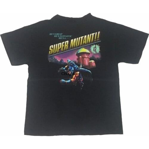 Vintage90s Goosebumps Super Mutant RL Stine Parachute Press Shirt Size.L(Kid)around S M FreeShipping