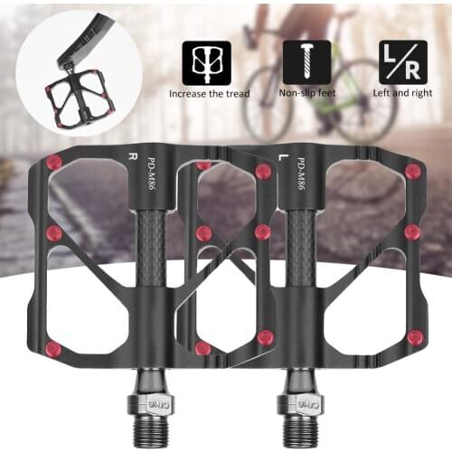 2pcs UltraLight Mountain Bike Pedal Quick Release Road Bike Pedal Anti-slip MTB Bike Pedal Carbon Fiber 3 Bearings Bicycle Pedal