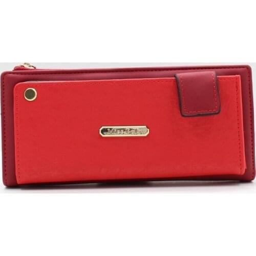 Womens Red On Six Card Compartments Wallet