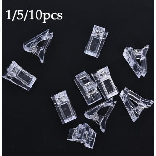 1/5/10Pcs Nail Clip Acrylic Nail Plastic Fake Finger Polish Extension Tips Quick Building Mold UV Gel LED Manicure Art Buildes