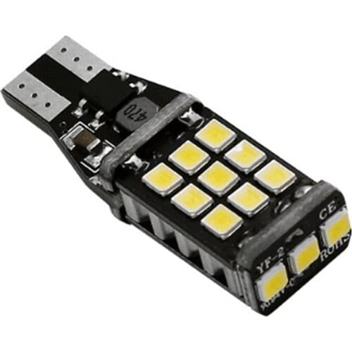 10pcs T15 W16W 921 912 Car LED DRL Turn Signal Backup Light Bulbs Auto Reverse Lamp 2835 21SMD White 6000-6500K DC12V