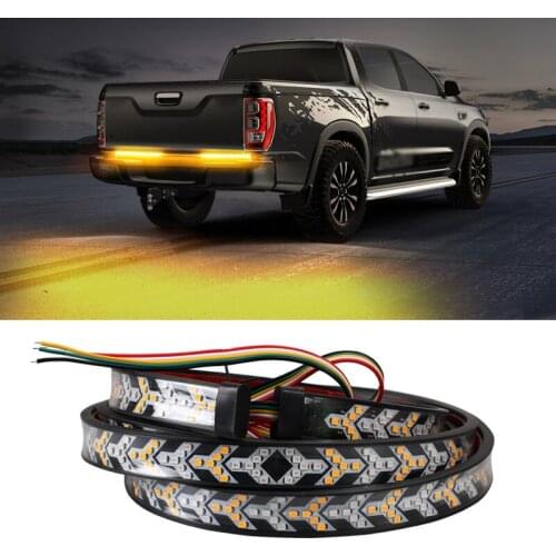 12V Car LED Tailgate Light LED Truck Light Bar Waterproof Red Running Turn Signal Brake Reverse Backup Tail Flash light Strip