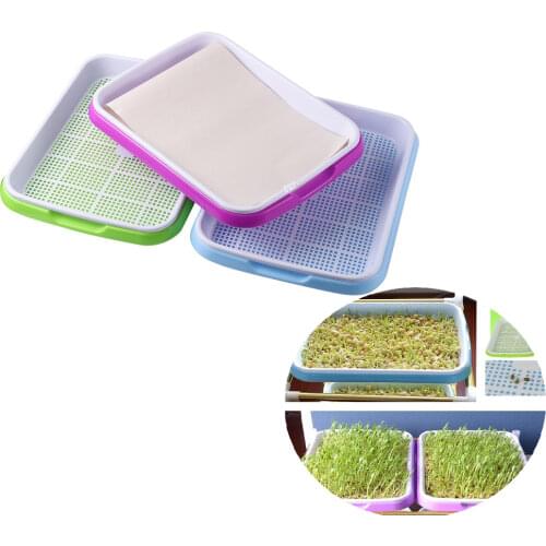 Bean Sprouts Double-layer Dishes Plate Seedling Tray Plastic Hydroponic Flower Basket Flower Plant Home Garden Nursery Pots