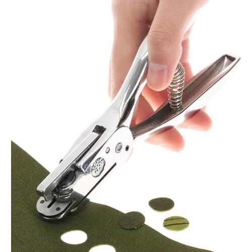 Steel 2 in 1 Notches & Pattern Hole Punch Pliers Proofing Notched Marker Leather Craft Tool Diameter of Notches Hole 13mm