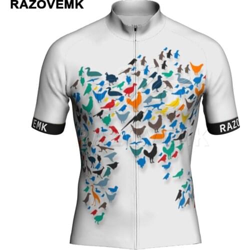 2018 RAZOVEMK cycling jersey short sleeve breathable Cycling Clothing Pro team bicycle wear Maillot Ropa Ciclismo