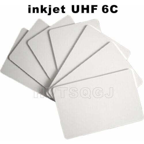 300pcs Free shipping UHF H3 Gen2 rfid blank inkjet pvc card