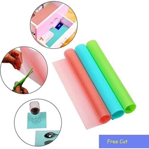 4pcs/set 45x29cm Reusable Refrigerator Pads Non-Slip Waterproof Antifouling Mildew Moisture Mats Cutable Placemat for Kids