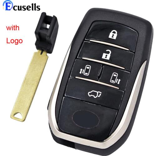 5 Button Smart Remote Key Shell For Toyota Alphard With TOY12 Small Key