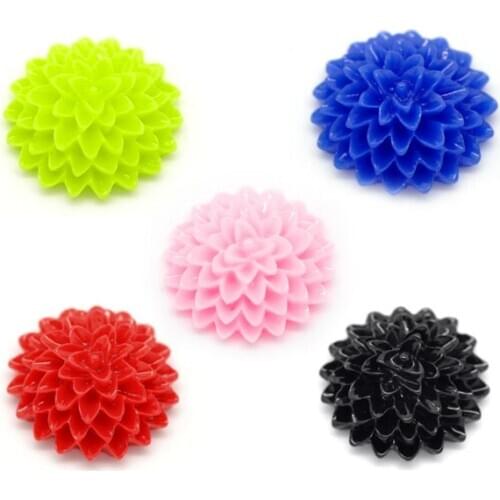 50Pcs Resin Flower Mixed color Embellishments Cabochon Scrapbook Fashion Home Wedding Decoration Craft Resin Cabochon 15*6mm