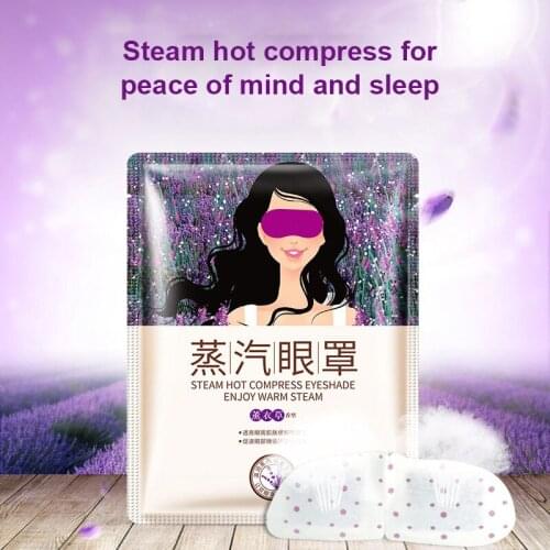 6pcs Steam Hot Compress Eye Patch Lavender Moisturizing Enjoy Warm Steam Anti-Puffiness Reduce Dark Circle Eye Care
