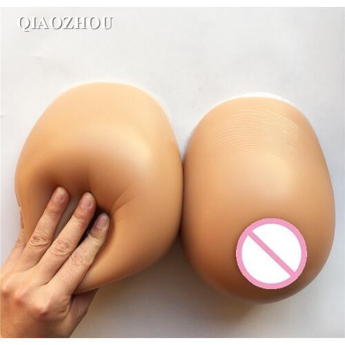 600g B cup suntan brown breasts rubber fake boobs transgender silicone breast form