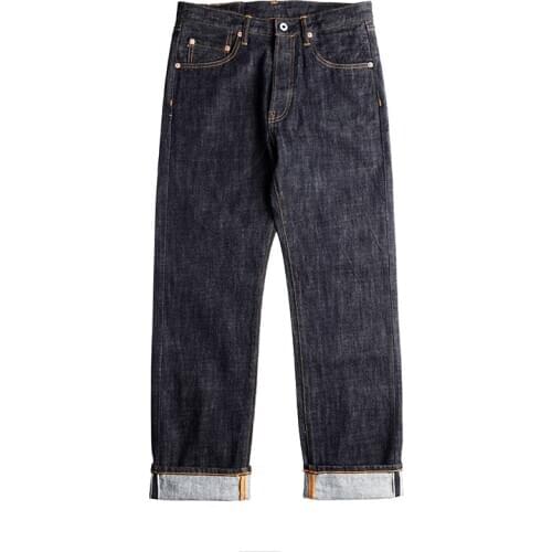 710-0001B RockCanRoll Read Description! High Waist Indigo Selvage Unwashed 14oz Pants Unsanforised Raw Denim Jean