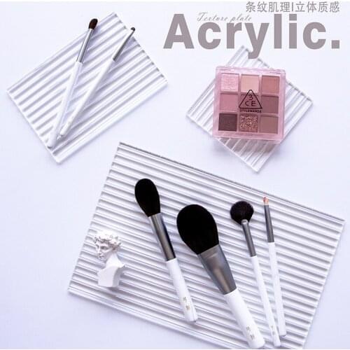 Acrylic Transparent Board Texture Simple Cosmetics Nail Art Shooting Props Posing Striped Water Ripple Background Board