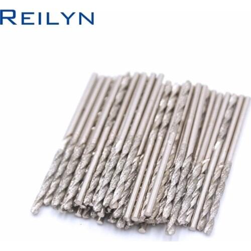 10pc Diamond twist drill Jade glass agate drilling hole grinding bits grinding needle super hard drill diamond emery twist drill