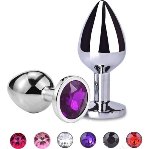 Anal Plug Heart Stainless Steel Crystal Anal Plug Removable Butt Plug Stimulator Anal Sex Toys Nipple Clamps
