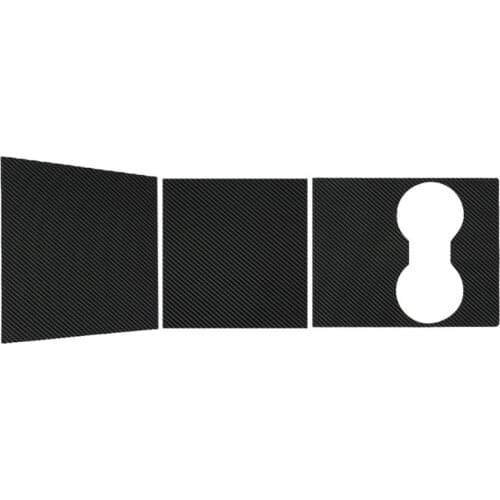 Vehicle Car Center Console Wrap Kit Sticker Dashboard Matte Carbon Fiber Black Cup Holder Sticker Accessory For Tesla Model 3